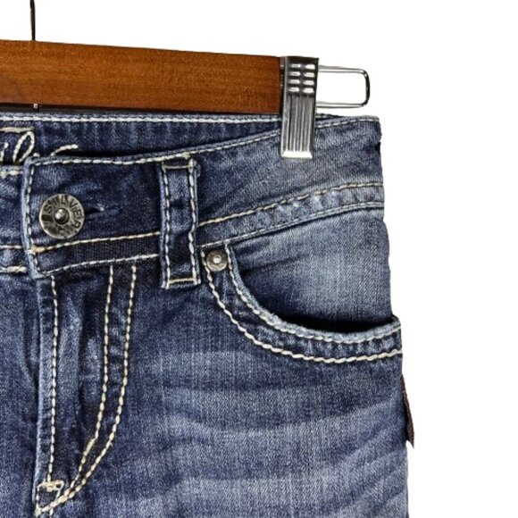 Silver Jeans Womens Suki Surplus Low Rise Capri Jeans Sz 26 Western Festival Y2K - Picture 6 of 14